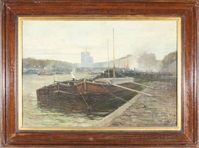 null Germain BONNETON (1874-1915)
Paris, Notre-Dame vue des quais de Seine
Huile...