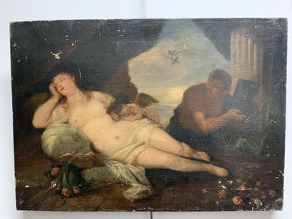 Pierre BONIROTE (1811-1891) 
Sleeping Venus
Oil...