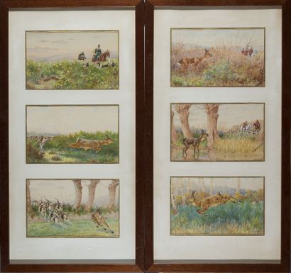 Georges LA ROQUE (1893-1932)
Scenes of hunting...