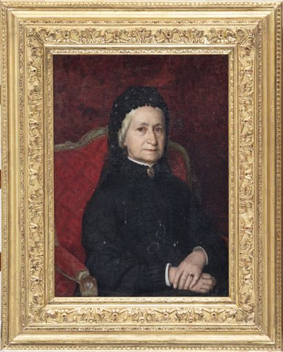 null Auguste FELIX (1860-1936)
Portrait de femme âgée
Huile sur toile, signée et...