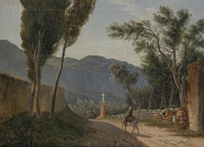 null École italienne fin XVIIIe-début XIXe siècle
Paysages animés de personnages
Paire...