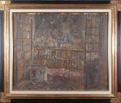 null René HAMIOT (1912-1975)
Le balcon
Huile sur carton toilé, portant le cachet...