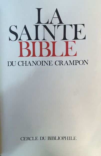 null La Sainte Bible du Chanoine Crampon. Le cercle du Bibliophile, 1969.
Préface...