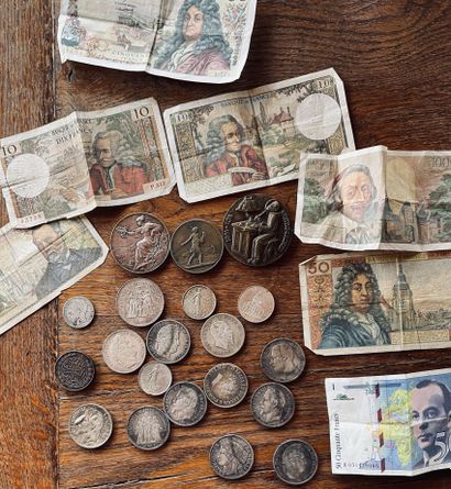 Lot de pièces en argent, XIXe et XXe siècle,...