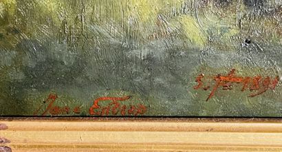 null Jane ENDERS, XIXe -XXe siècle
"Paysan sous les arbres"
Huile sur toile.
Signé...
