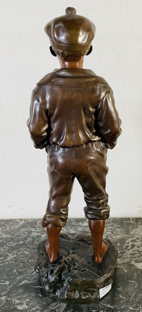 null Vaclav SZCZEBLEWESKY (1888-1965) "Mousse siffleur"
Bronze à double patine brune...