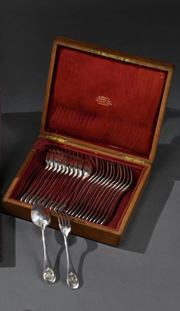 Twelve large forks and eleven large spoons...