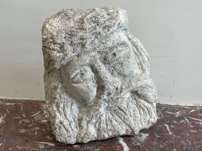 Homme à la barbe
Calcaire sculpté
XXe siècle
H....