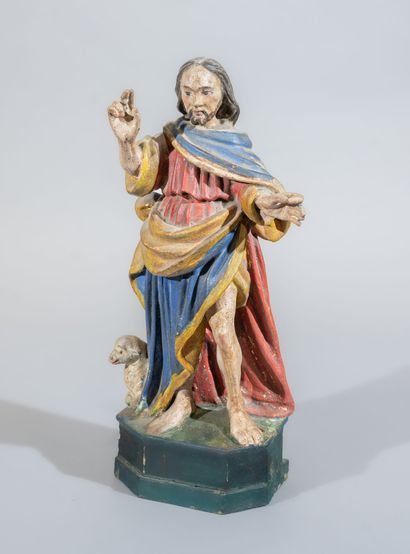 Saint Jean-Baptiste bénissant
Sculpture en...