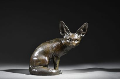 null Edouard Marcel SANDOZ (1881-1971)
« Fennec assis », tête tournée (taille 2)....