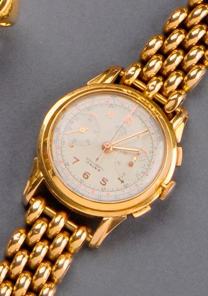 null Bracelet montre d'homme chronographe de la marque Mardon, tout or jaune, poids...