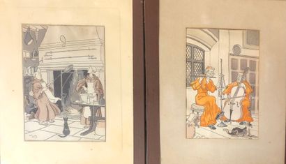 null Harry ELLIOT (1882-1939)
Ensemble de deux estampes « La chandeleur » et "Le...