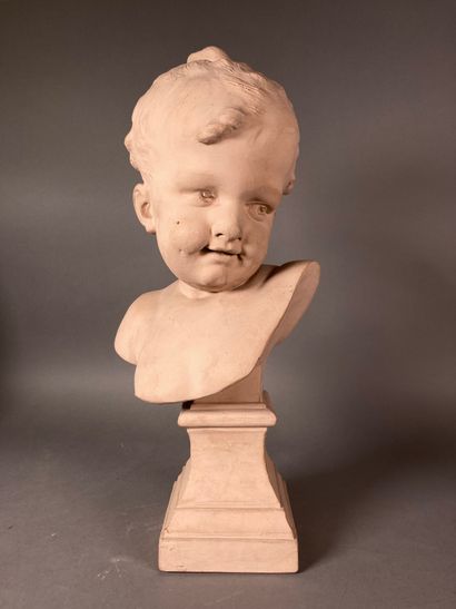 null Jean-Baptiste LEBROC (1825-1870)
Buste de bébé
Terre cuite signée
H. 47 cm