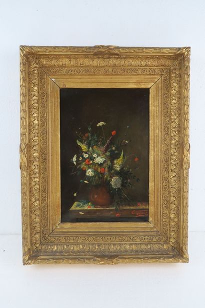 null E. GARBAL
Bouquet de fleurs des champs
Huile sur toile, signée et datée 1887...