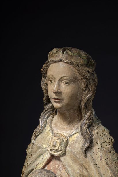 null Centre de la France, seconde moitié du XVème siècle 
Vierge à l'Enfant assise...