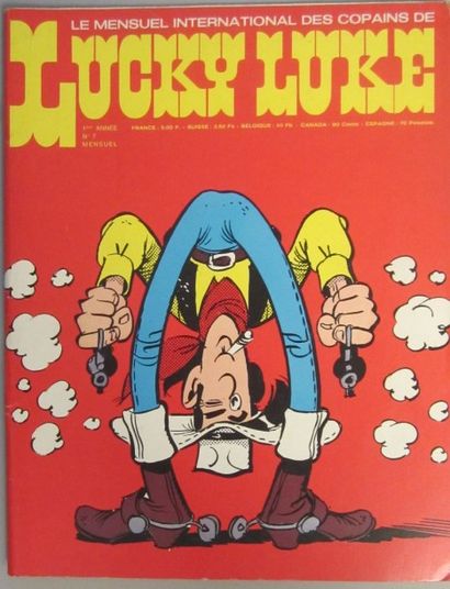 null Trois exemplaires du Mensuel international des copains de Lucky Luke, 1ère année,...