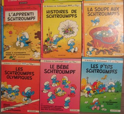 null PEYO, Les Schtroumpfs, 12 volumes (n°1 à 8 et n° 10 à 13), Editions Dupuis,...