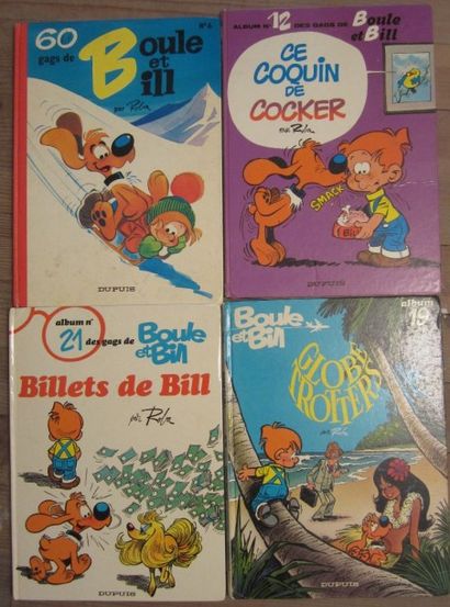null ROBA, lot de quatre albums de Boule et Bill: 
-n° 6, 60 gags, 1983
-n° 12, ce...