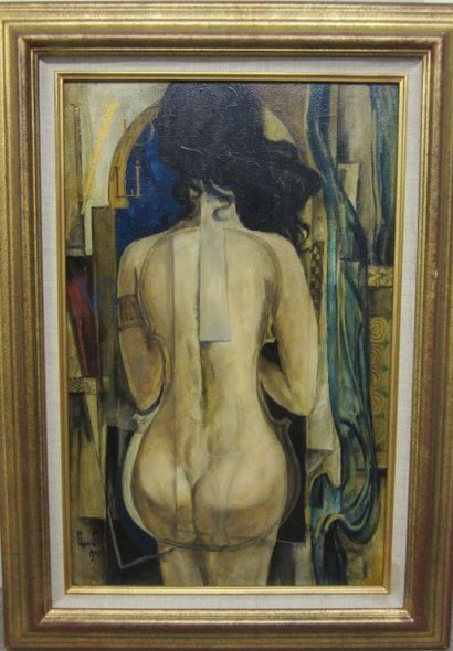null Aram KOUPETZIAN (née en 1928)
Nu cubiste
Huile sur toile signée en bas à gauche
H....