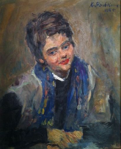 Krikor BEDIKIAN (1908-1981) Portrait de jeune femme Huile sur toile, signée et datée...