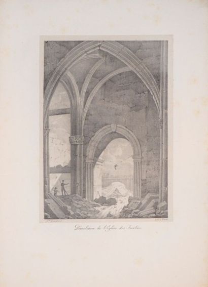 null Album lithographique publié par les Amis des Arts de Lyon, 1822 Suite de quinze...