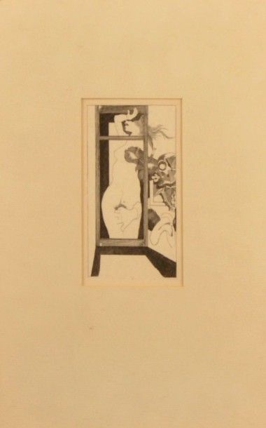 P. HICKIN Profil, 1973 Gravure numérotée 9/20 H. 12 cm L. 7 cm