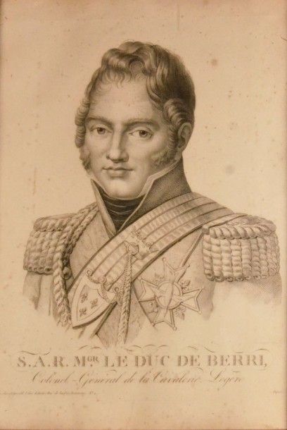 D'après GÉRARD Gauthier S.A.R. Monseigneur le duc de Berry, colonel général de la...