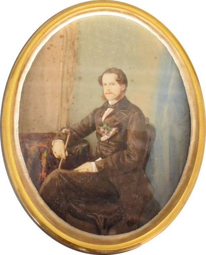 École ANGLAISE, 3e quart du XIXe siècle Portrait de Somerset John Gough-Calthorpe...