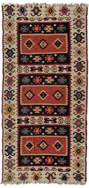 KILIM KARAMANI Tapis H. 190 cm - L. 92 cm