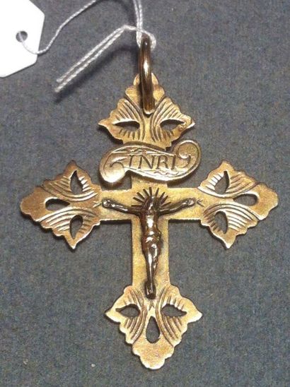 Croix de Savoie grille de Chambéry en vermeil,...