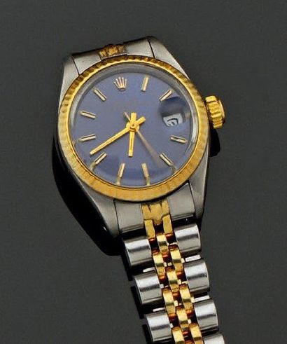 ROLEX Bracelet montre de dame «O yster Perpetual Date» Boîtier et bracelet acier...