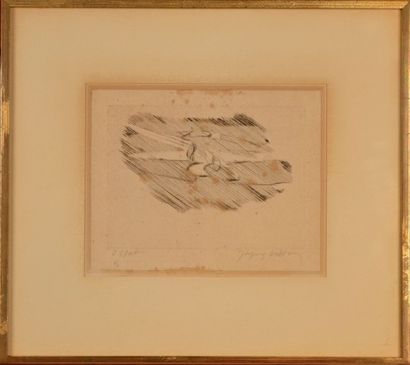 Jacques VILLON (1875-1963) Composition Gravure à l'eau forte, signée en bas à droite,...