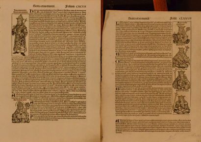 Michael WOHLGEMUTH et Wilhelm PLEYDENWURFF, Ecole allemande du XVème siècle Lot de...