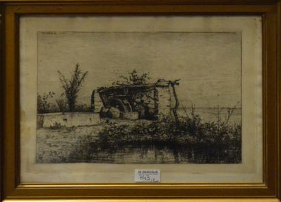 null Adolphe APPIAN (1818-1898)
Paysage de rivière, 1873
Eau-forte originale
In ...