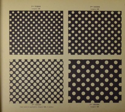 null Album d'empreintes de pois, Gillet, 1900, 244 variations en noir et blanc à...