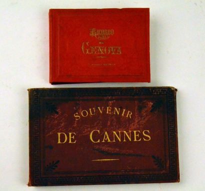 null SOUVENIRS DE CANNES ET RICORDO DI GENOVA.
Deux albums de vues extérieures vers...