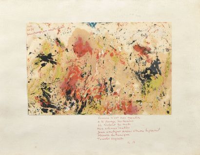 Roger BRIELLE (1899-1960) Composition abstraite Technique mixte sur papier, signée,...