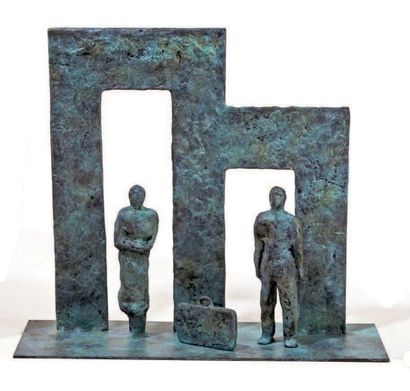 Andrei SADKO (né 1945) Le départ Bronze, n°1/1 H. 46 cm L. 40 cm P. 15 cm