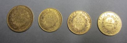 null Pièces Napoléon: - 1 pièces de 20 francs or - 3 pièces de 10 francs or Poids:...