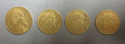 null Pièces Napoléon: - 1 pièces de 20 francs or - 3 pièces de 10 francs or Poids:...