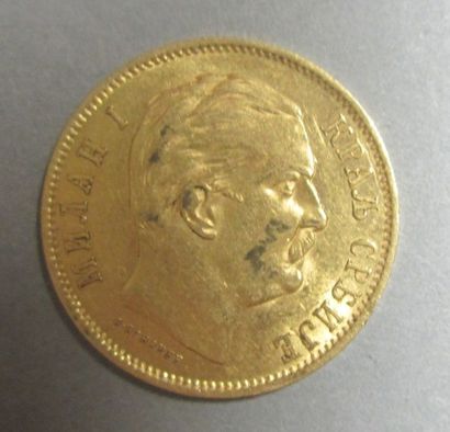 SERBIE 20 Dinards or Milan Obrenovic IV (1868-1889) Poids: 3,2 g