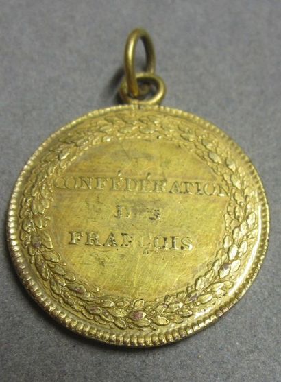 null Médaille Confédération des François, à Paris le 14 Juillet 1790, en cuivre ...