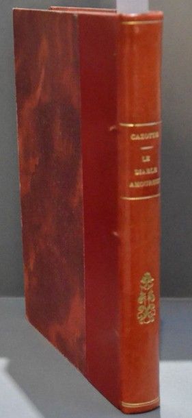 CAZOTTE LE DIABLE AMOUREUX. PARIS, GRASSET, 1921. Un volume, grand in-8, demi-reliure...