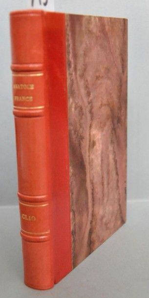 FRANCE (Anatole) - MUCHA CLIO. PARIS, CALMANN-LÉVY, 1900. Un volume, in-8, demi-reliure...