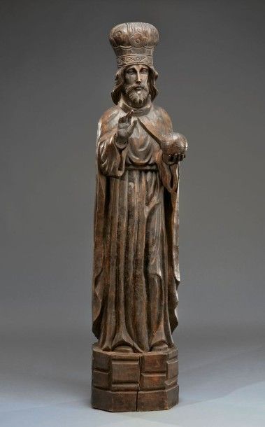 null Dieu le Père Statue en chêne H. 186 cm environ BL