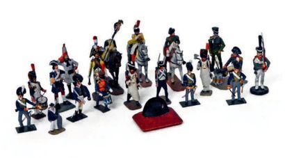 France Vingt soldats de plomb de fabrications diverses, principalement Premier Empire...