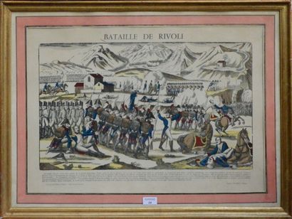France Bataille de Rivoli
Image d'Épinal dans un cadre doré
48 x 66 cm