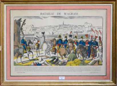 France Bataille de Wagram
Image d'Épinal dans un cadre doré
48 x 66 cm