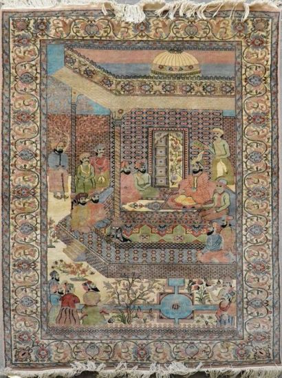 null INDE (RAJASTHAN)
Tapis “ L'audience du prince dans son palais”
H. 209 cm - L....