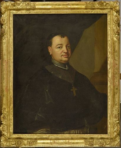 École FRANÇAISE du XVIIIe siècle 
Portrait de Robert Gassot de Deffens, Abbé de Clairvaux...